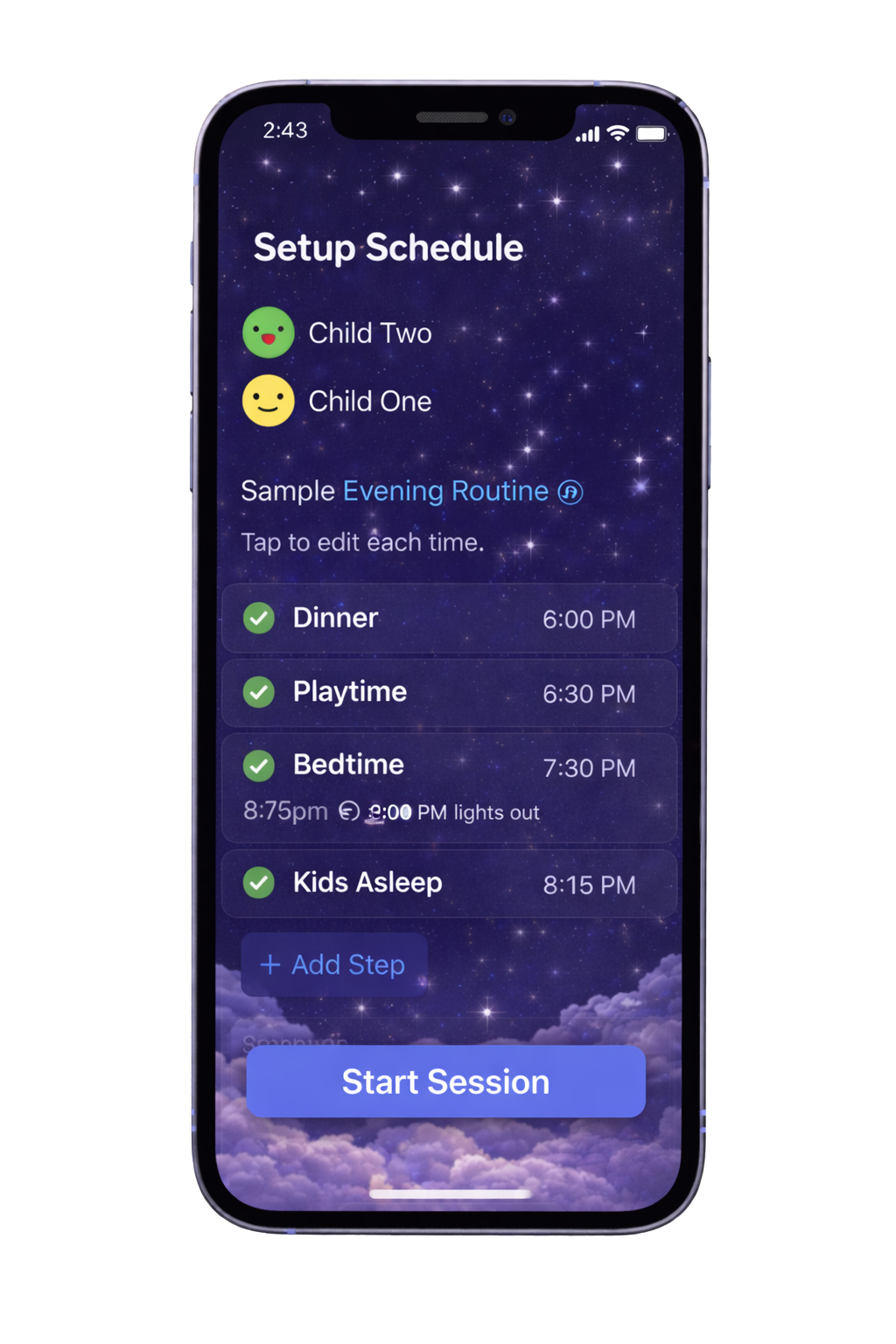 Setting up a babysitting routine in Babysitter Briefing